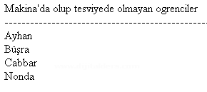Sql Komutları