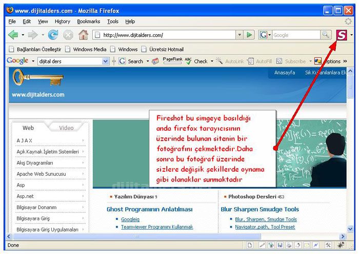 Fireshot Kullanımı