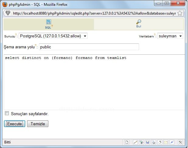 Postgresql Distinct Ve Distinct On Kullanımı