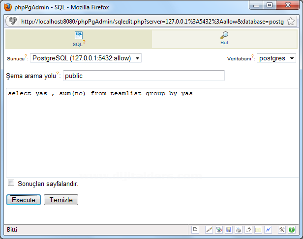 Postgressql Veri Tabanında Group By Kullanımı, Having Kullanımı